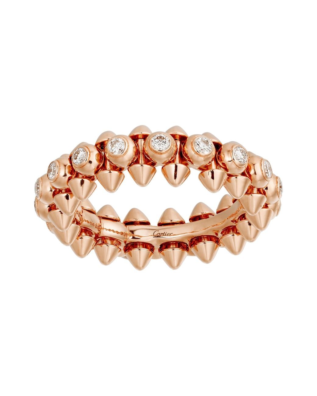 Cartier Pink And Diamond Clash De Ring