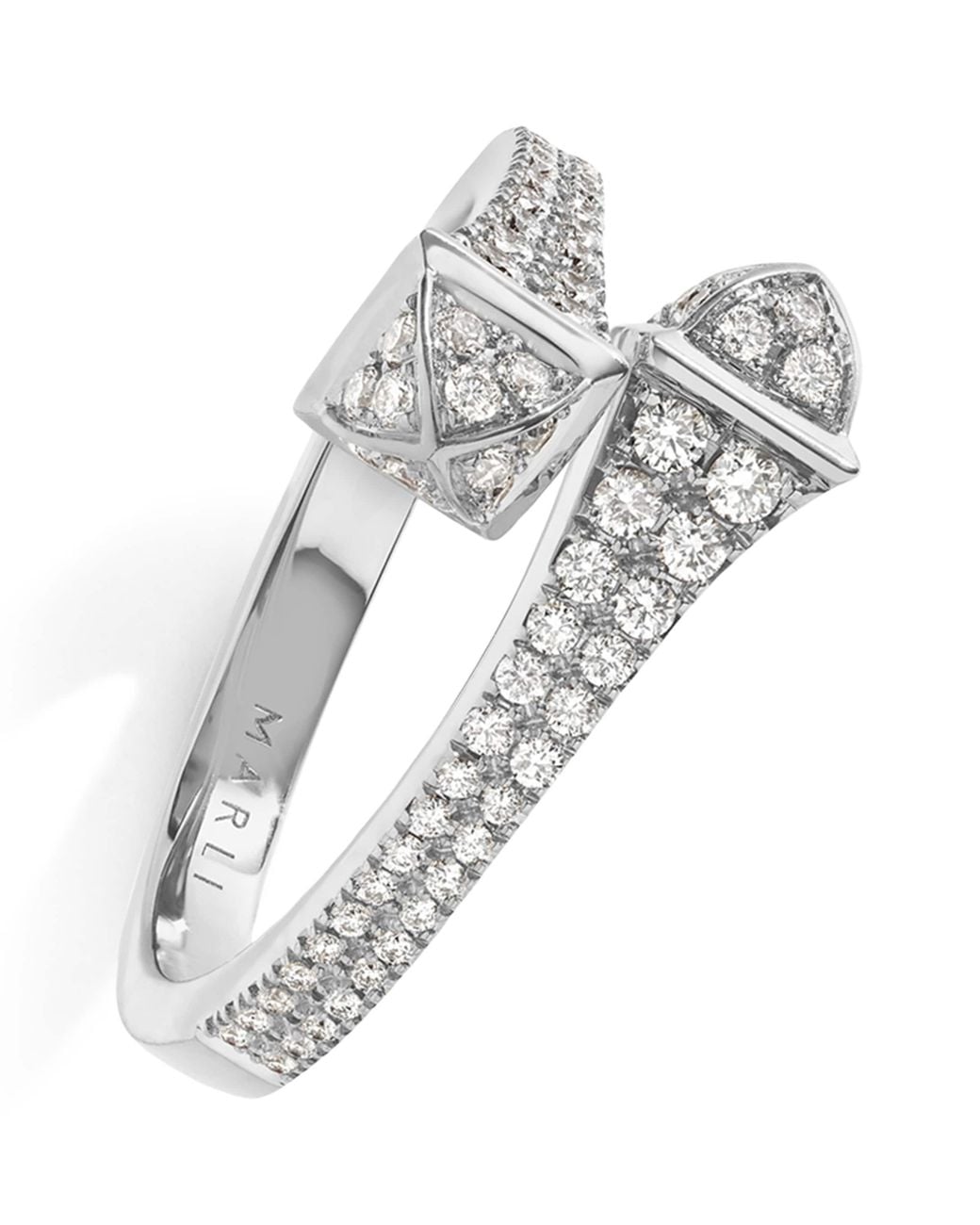 Marli New York White And Diamond Cleo Ring