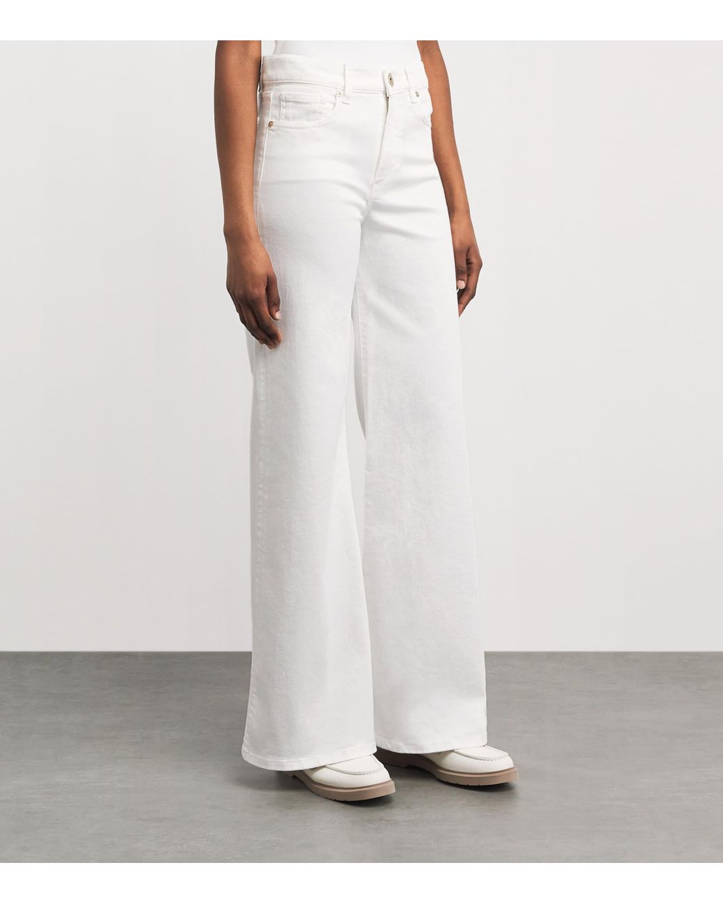 Eleventy White Wide-Leg Jeans