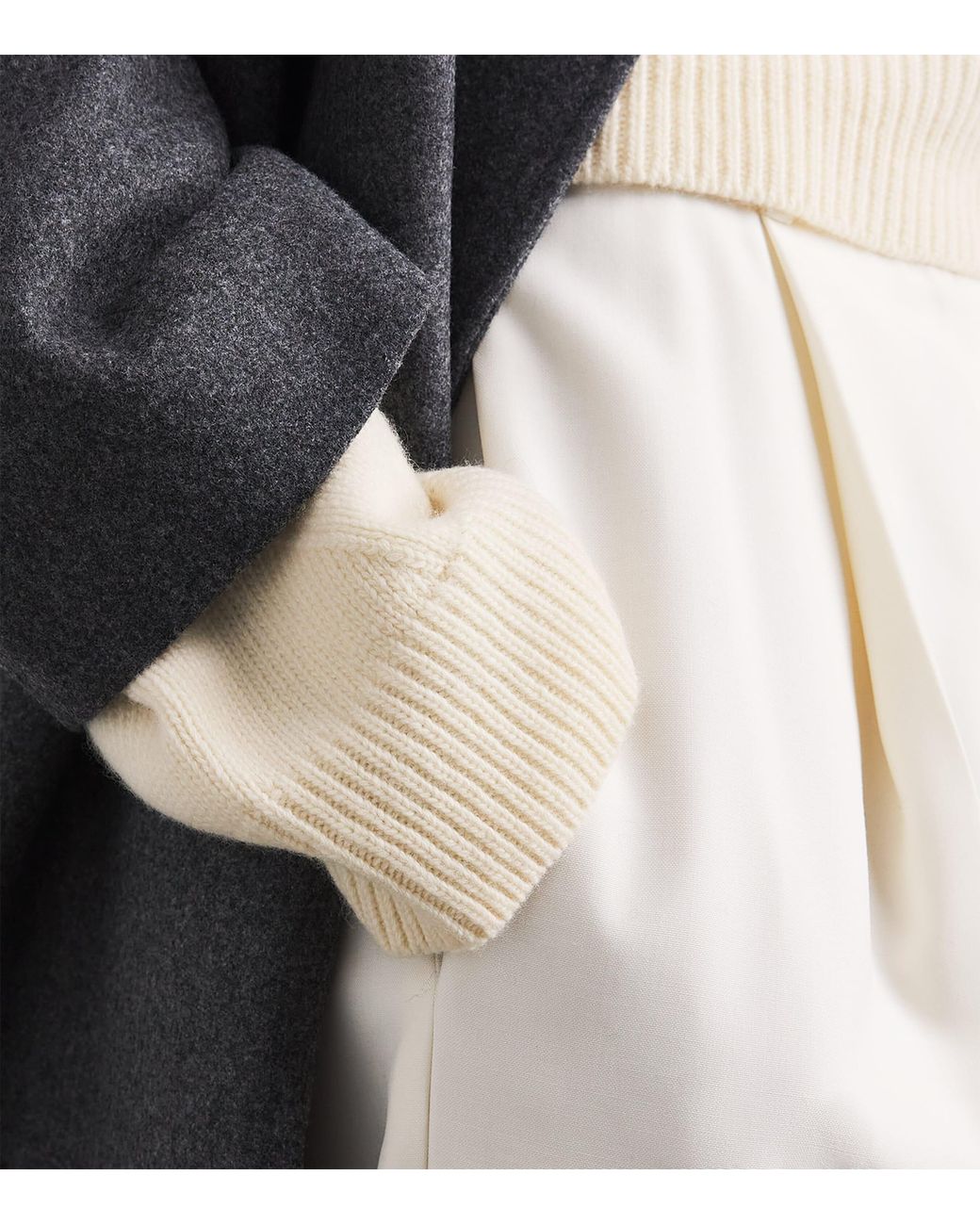 FFORME White Wool-Cashmer Marcela Sweater