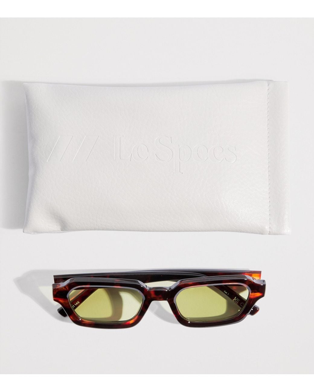 Le Specs Green Tension Rectangle Sunglasses