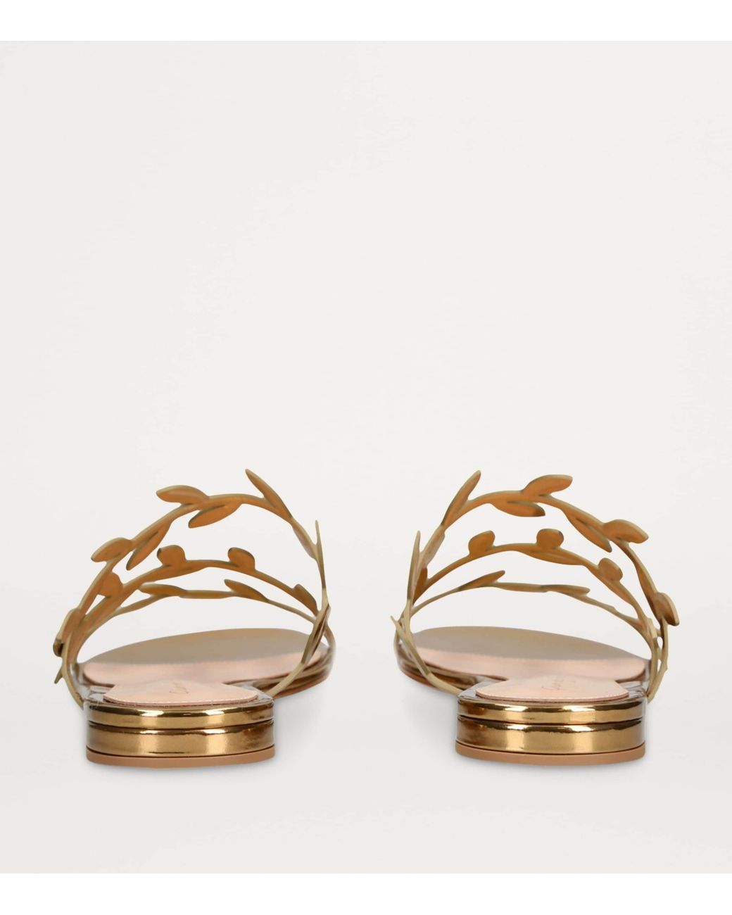 Gianvito Rossi Natural Laurel-Detail Flavia Sandals