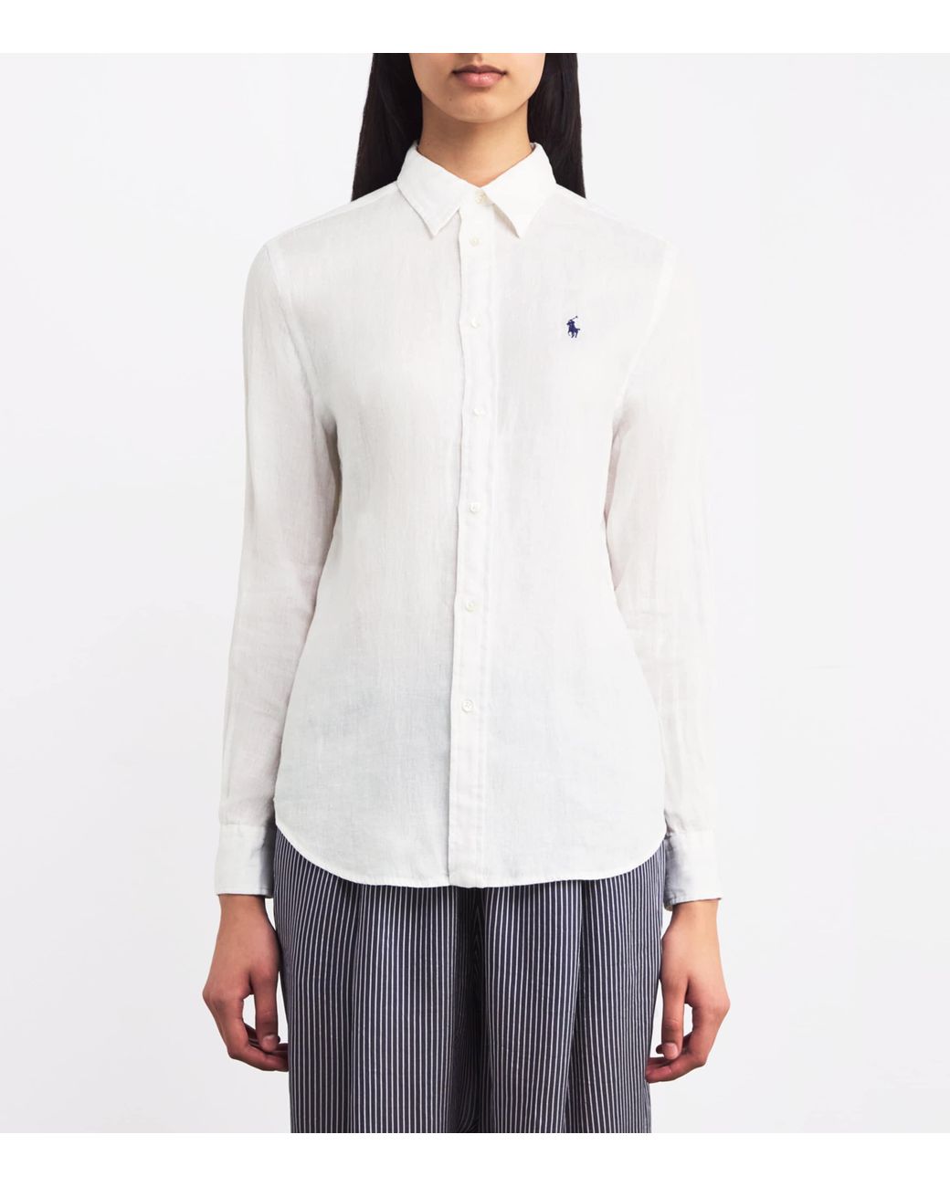 Polo Ralph Lauren Linen Classic Shirt in White | Lyst