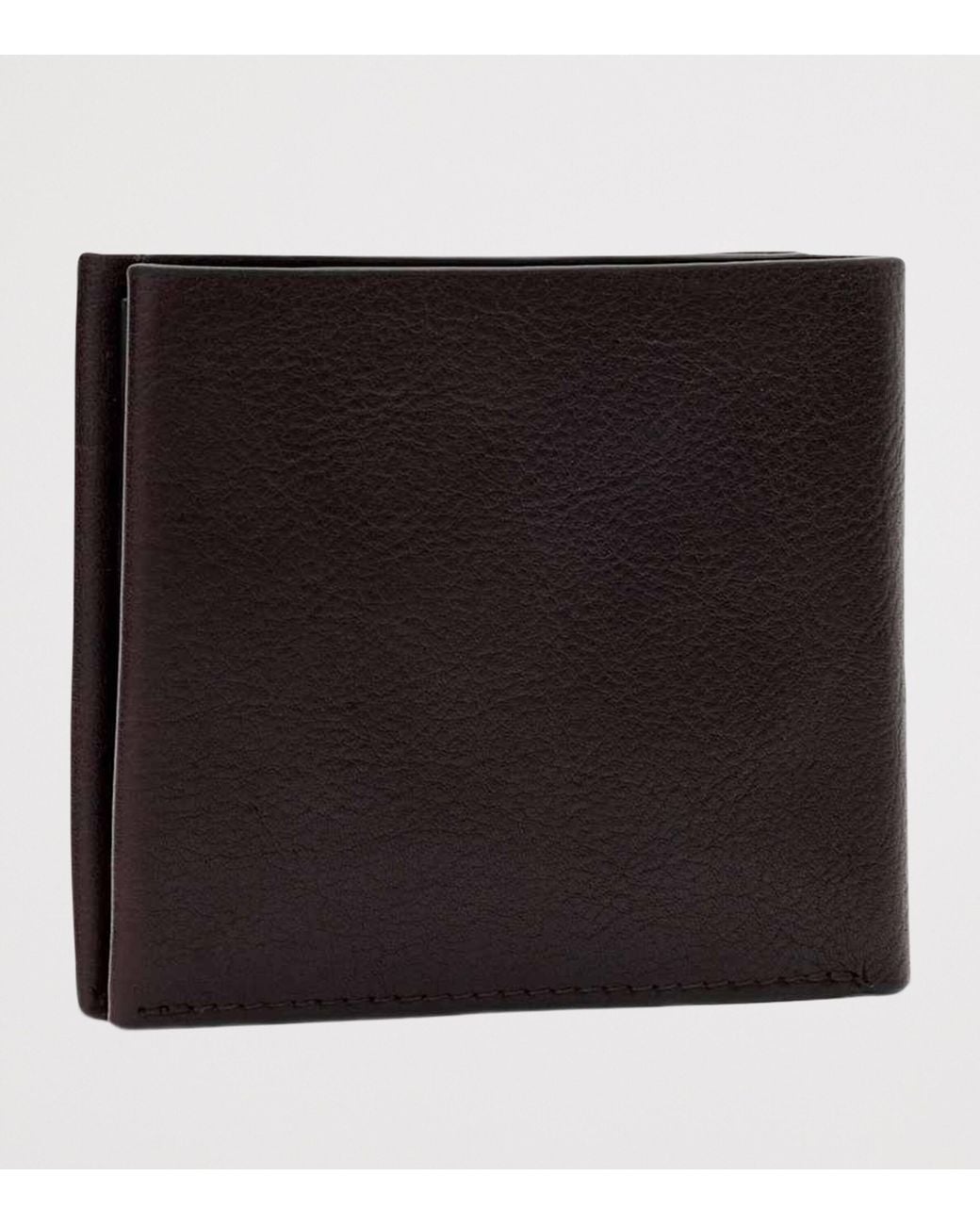 AllSaints Black Leather Axis Wallet for men