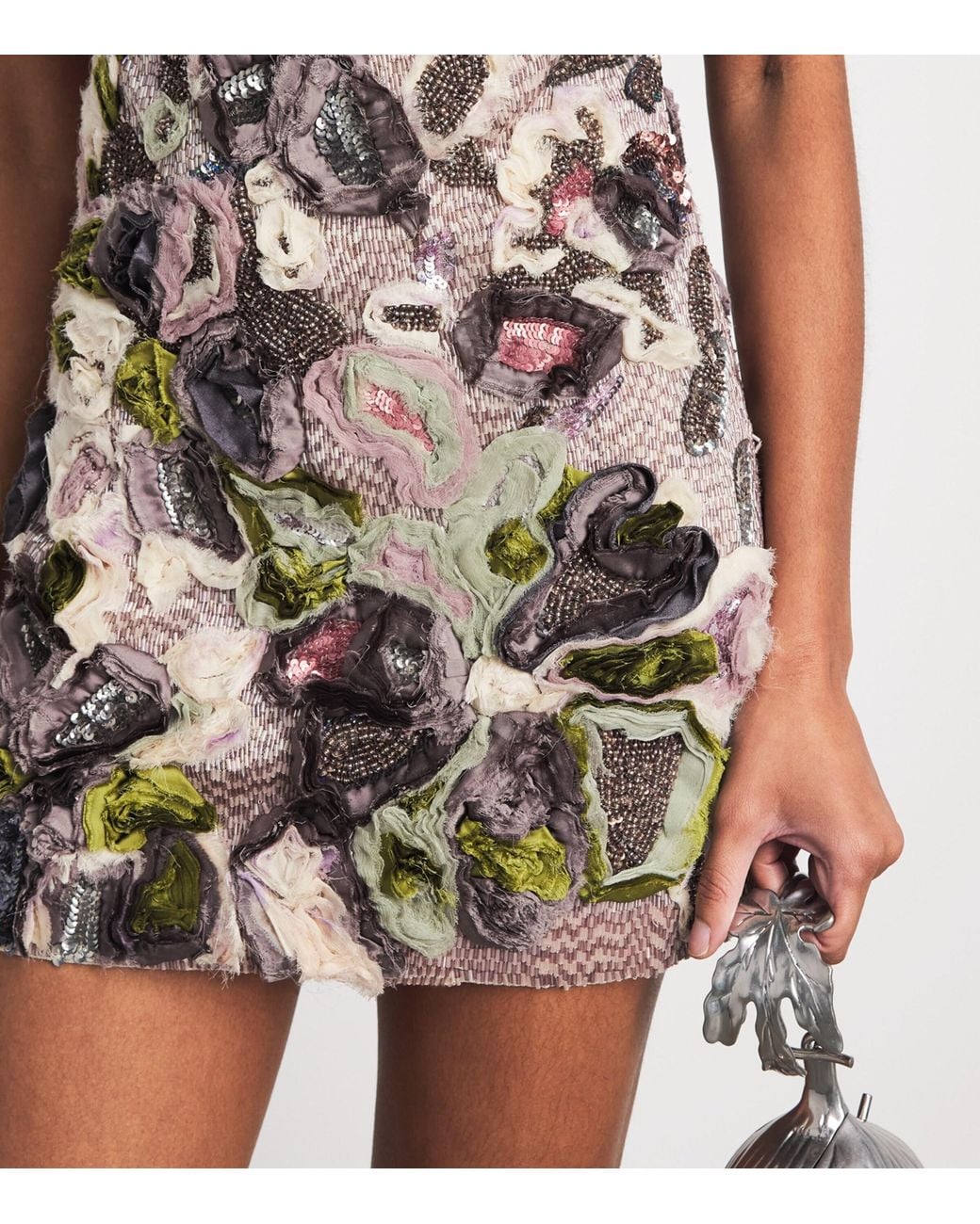 Cult Gaia Multicolor Embellished Bebe Mini Dress