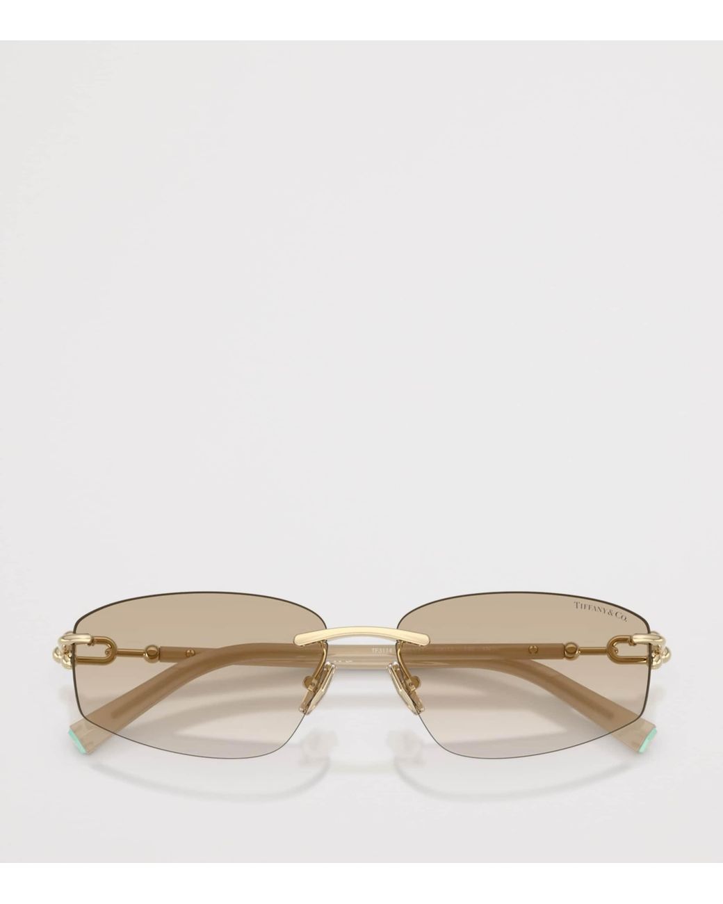 Tiffany & Co Natural Metal Irregular Sunglasses