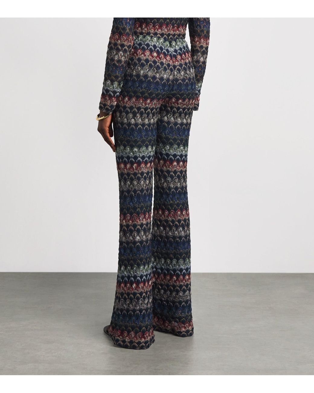 Missoni Blue Stripe Flared Trousers