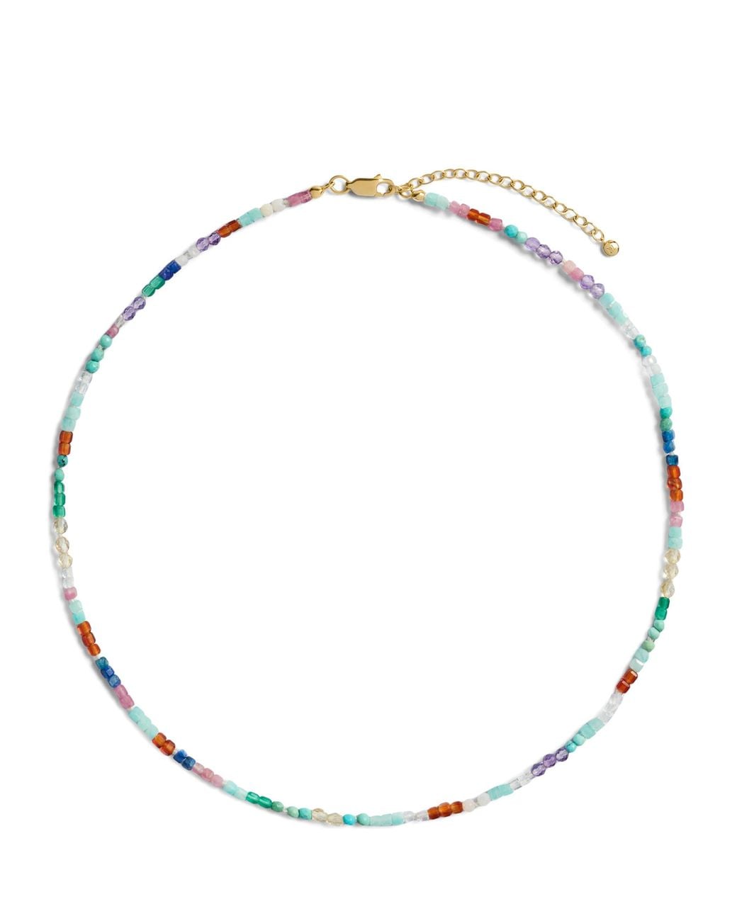 Monica Vinader Metallic Mini Vermeil And Gemstone Freedom Necklace