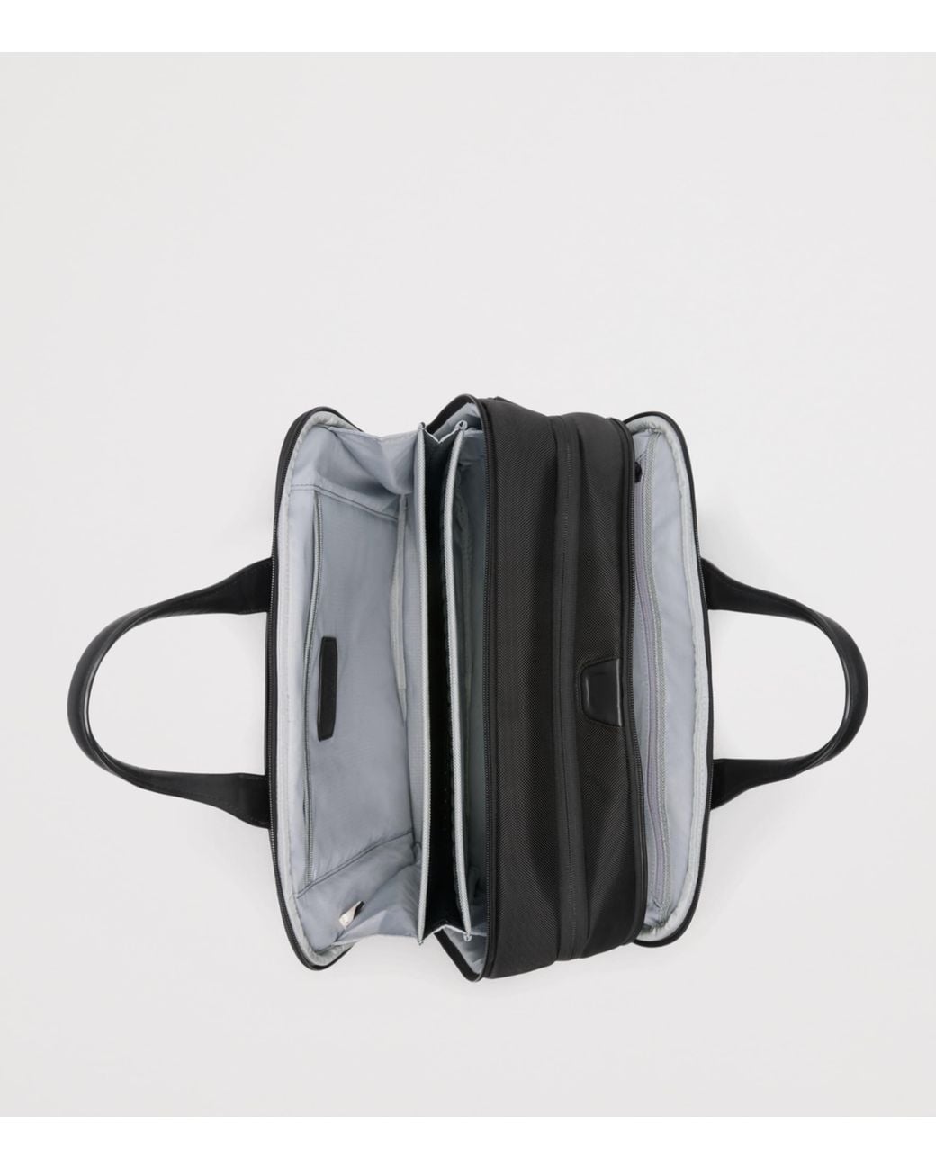 Tumi Black Medium Alpha 4 Expandable Briefcase for men