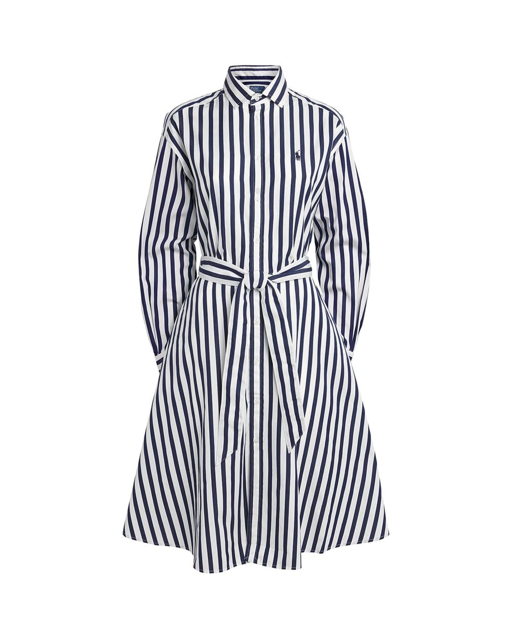 Polo Ralph Lauren Blue Cotton Dress With Belt