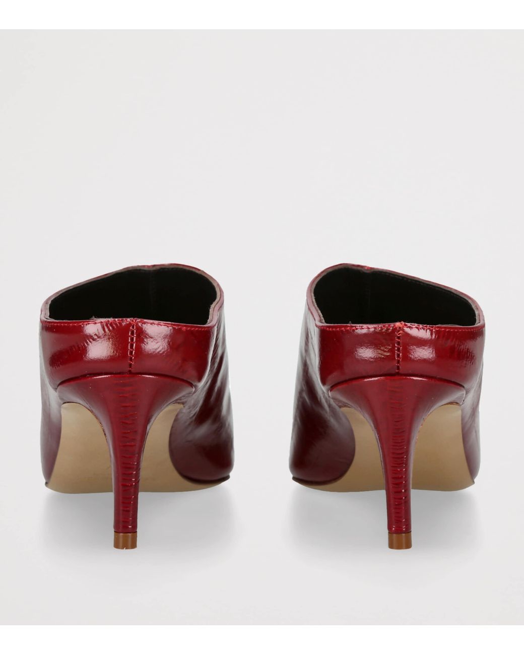 Le Monde Beryl Red Patent Leather Lou Heeled Mules 50