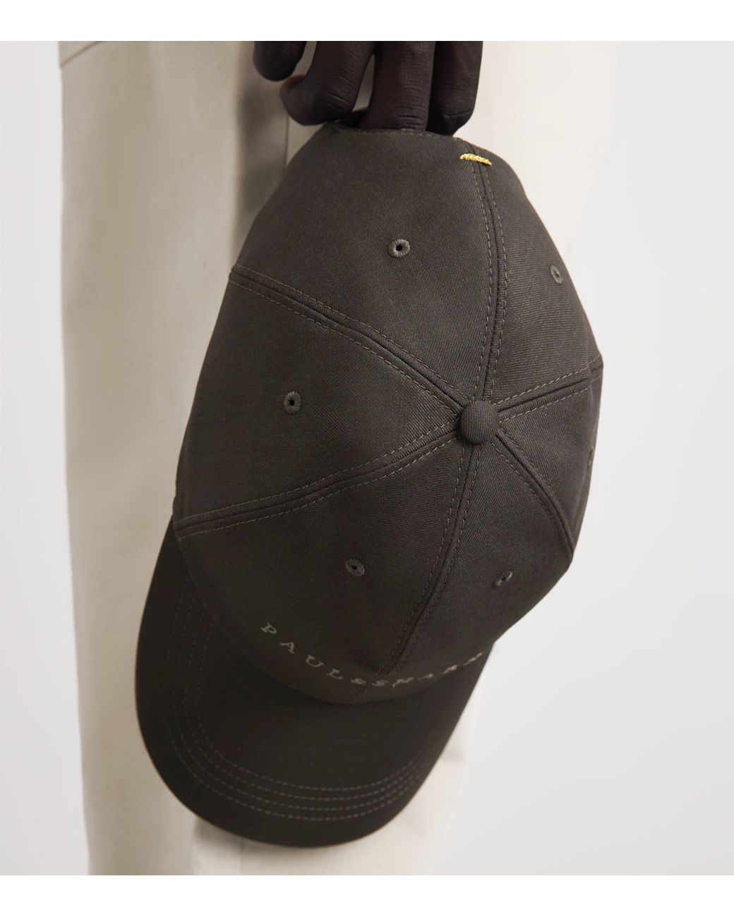Paul & Shark Black Virgin Wool Logo Baseball Cap for men