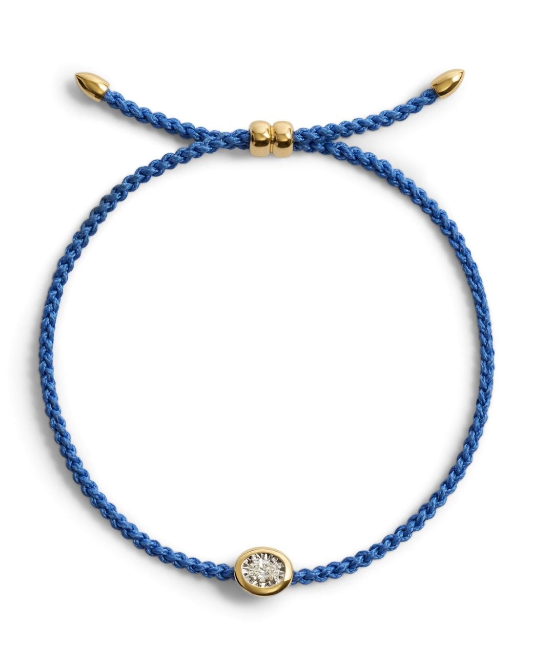 Monica Vinader Blue Vermeil And Diamond Cord Bracelet