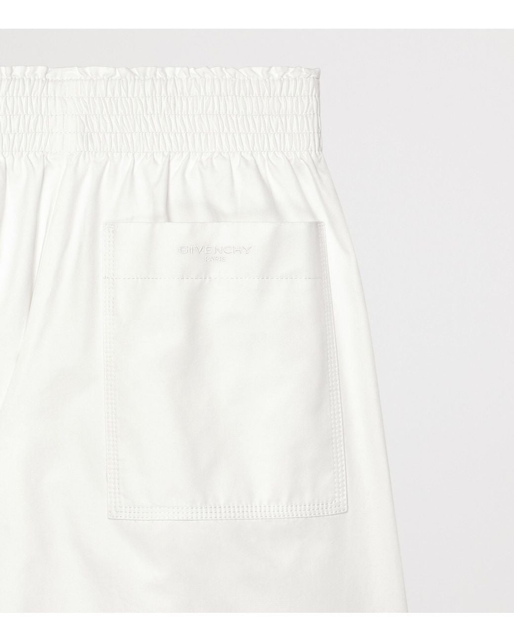 Givenchy White Cotton Canvas Wide-Leg Trousers