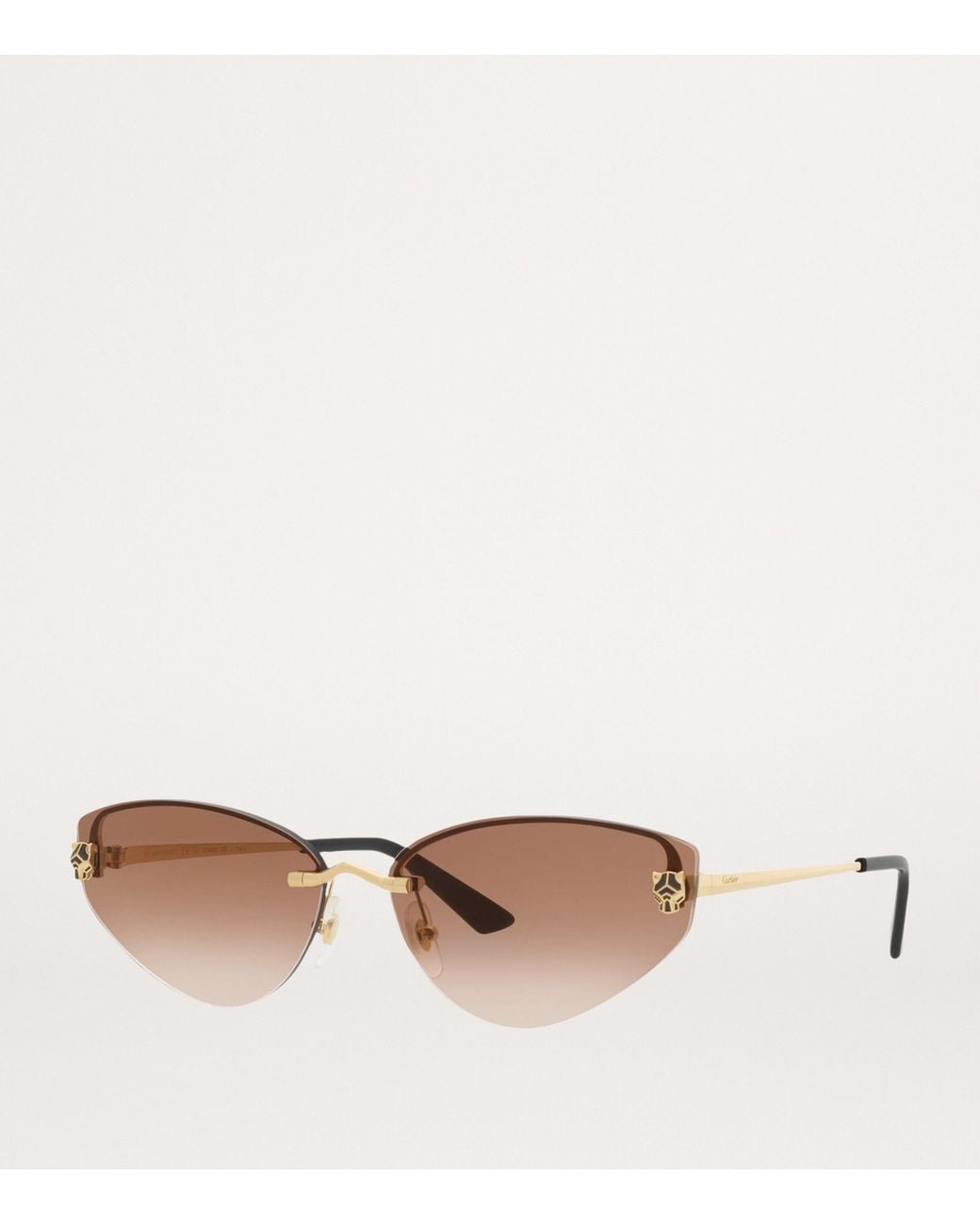 Cartier Brown Metal 06L001691 Sunglasses