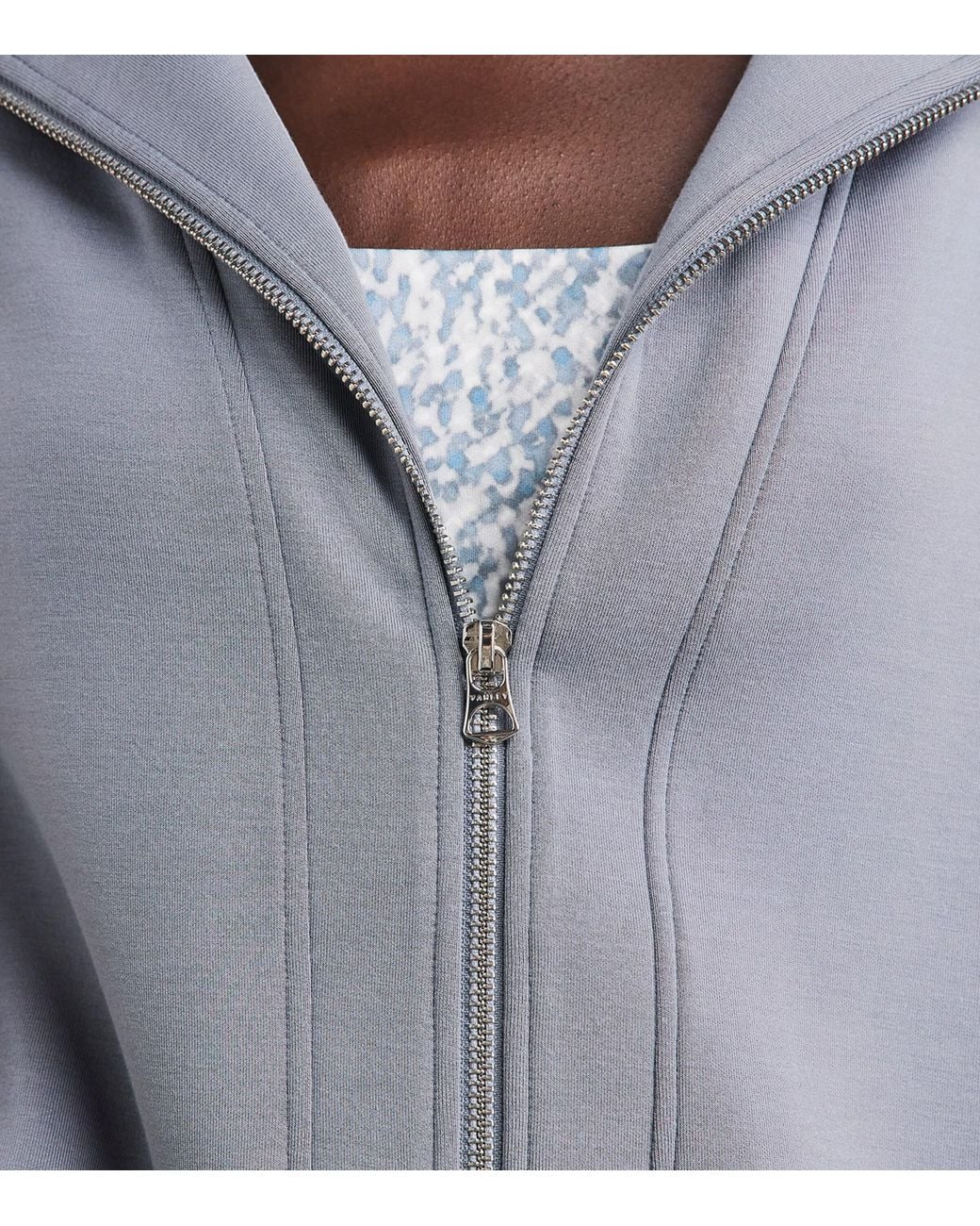 Varley Blue Arlene Zip-Up Sweatshirt