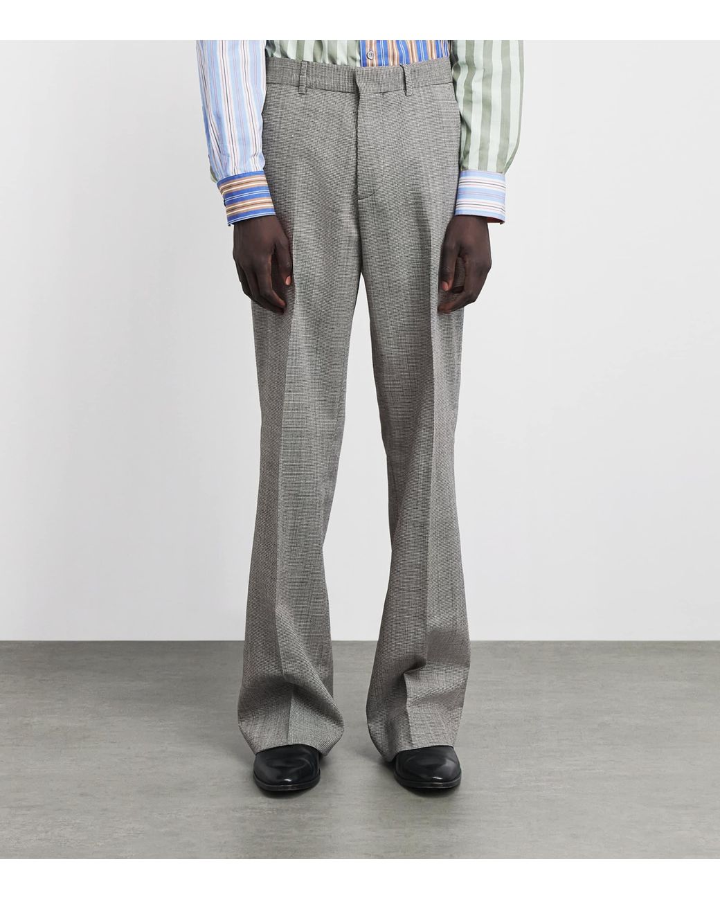 Amiri Gray Houndstooth Bootcut Trousers for men