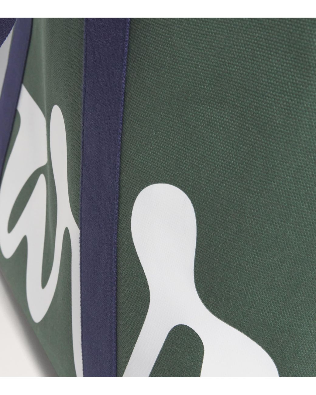 Harrods Green Large Cotton Logo Tote Bag