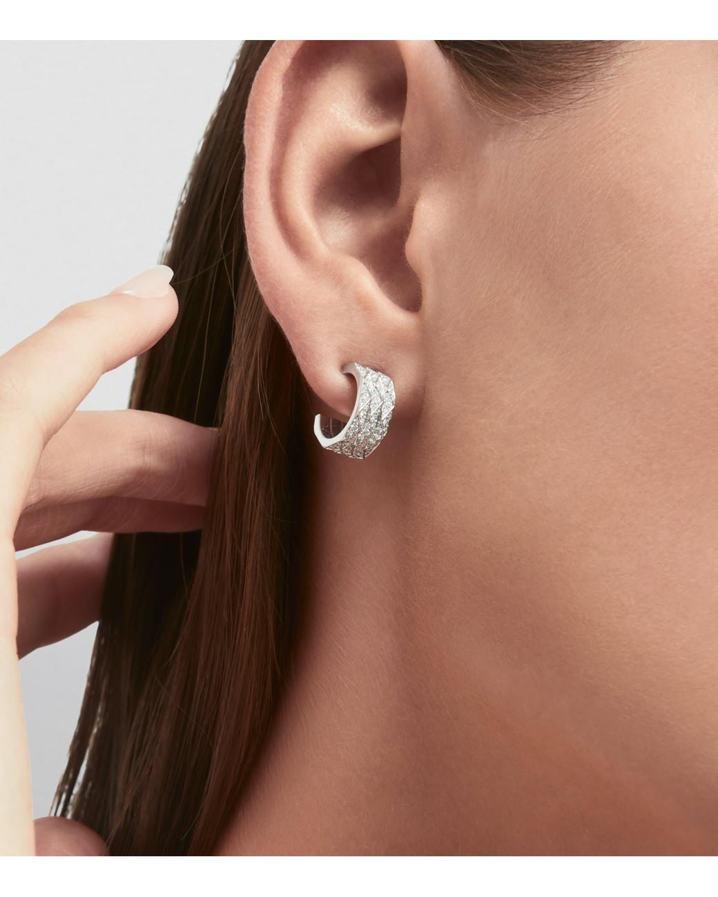Graff White And Diamond Laurence Signature Triple-Hoop Earrings