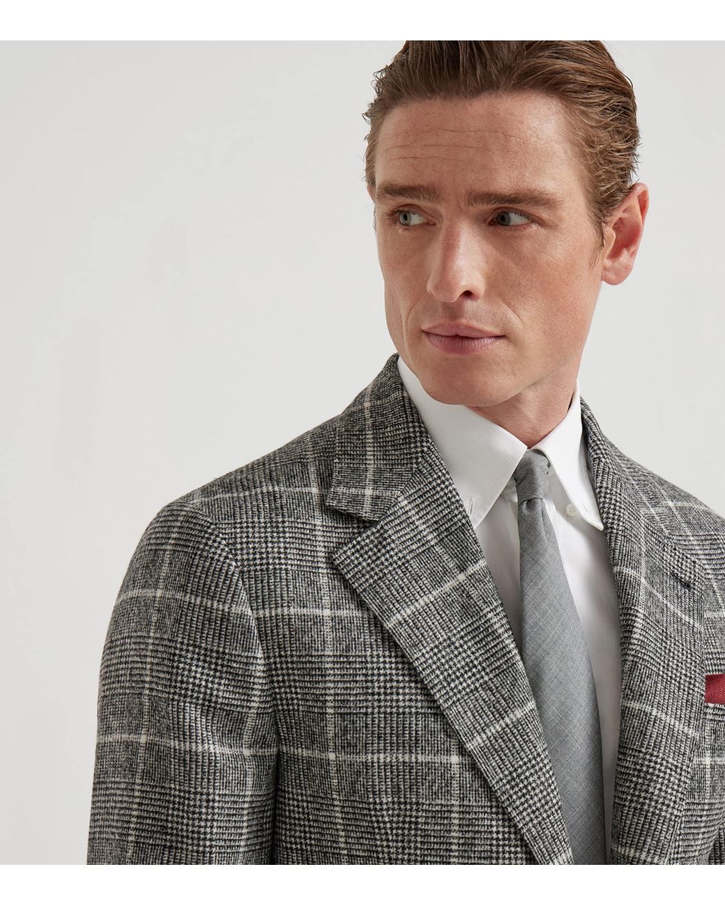 Brunello Cucinelli Gray Virgin Wool Tie for men