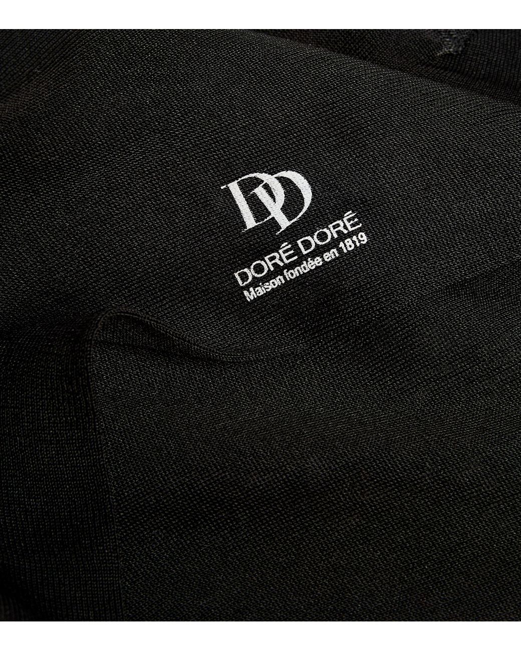 Doré Doré Black Silk Socks for men