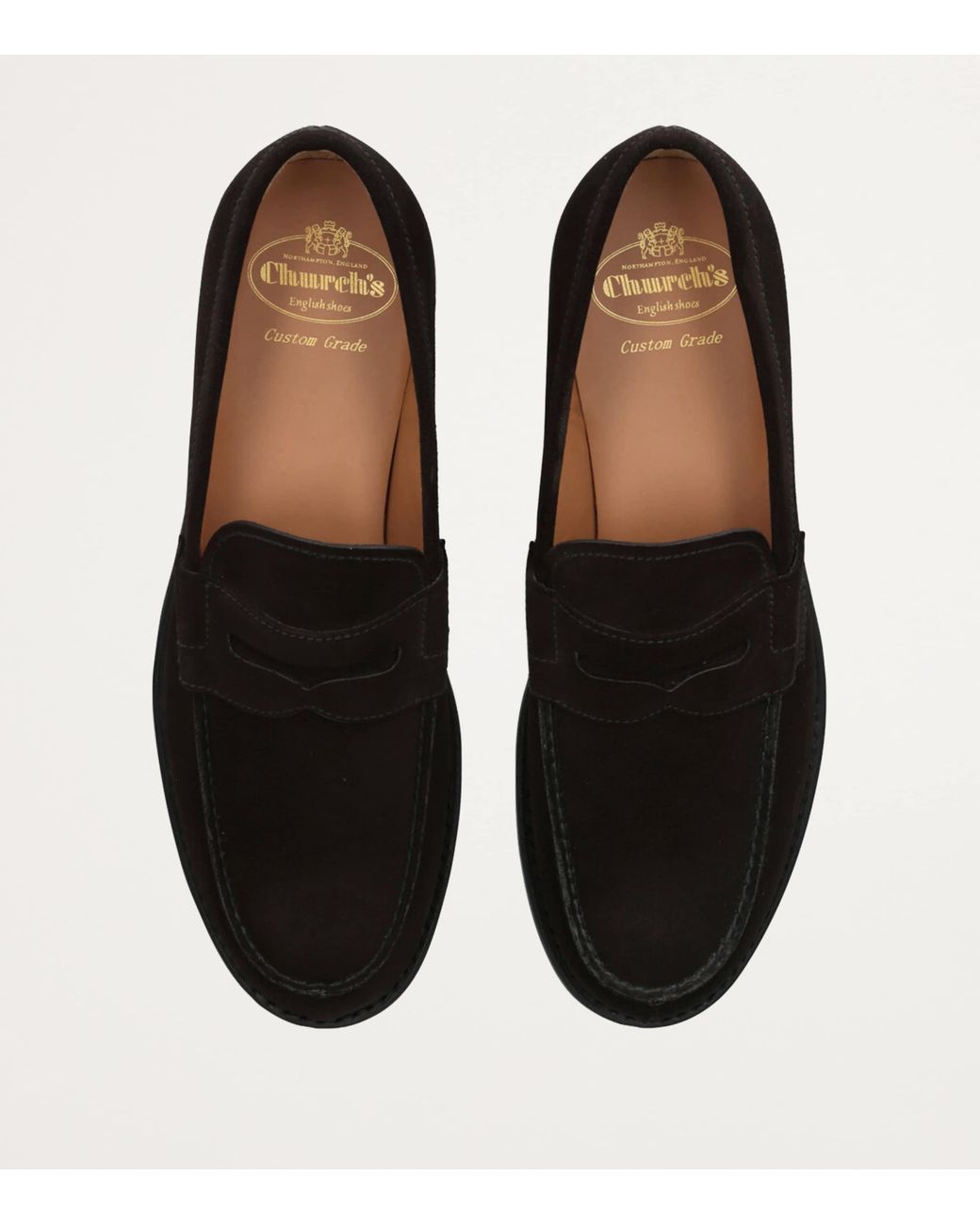 Church's Black Suede Gateshead Penny Loafers for men