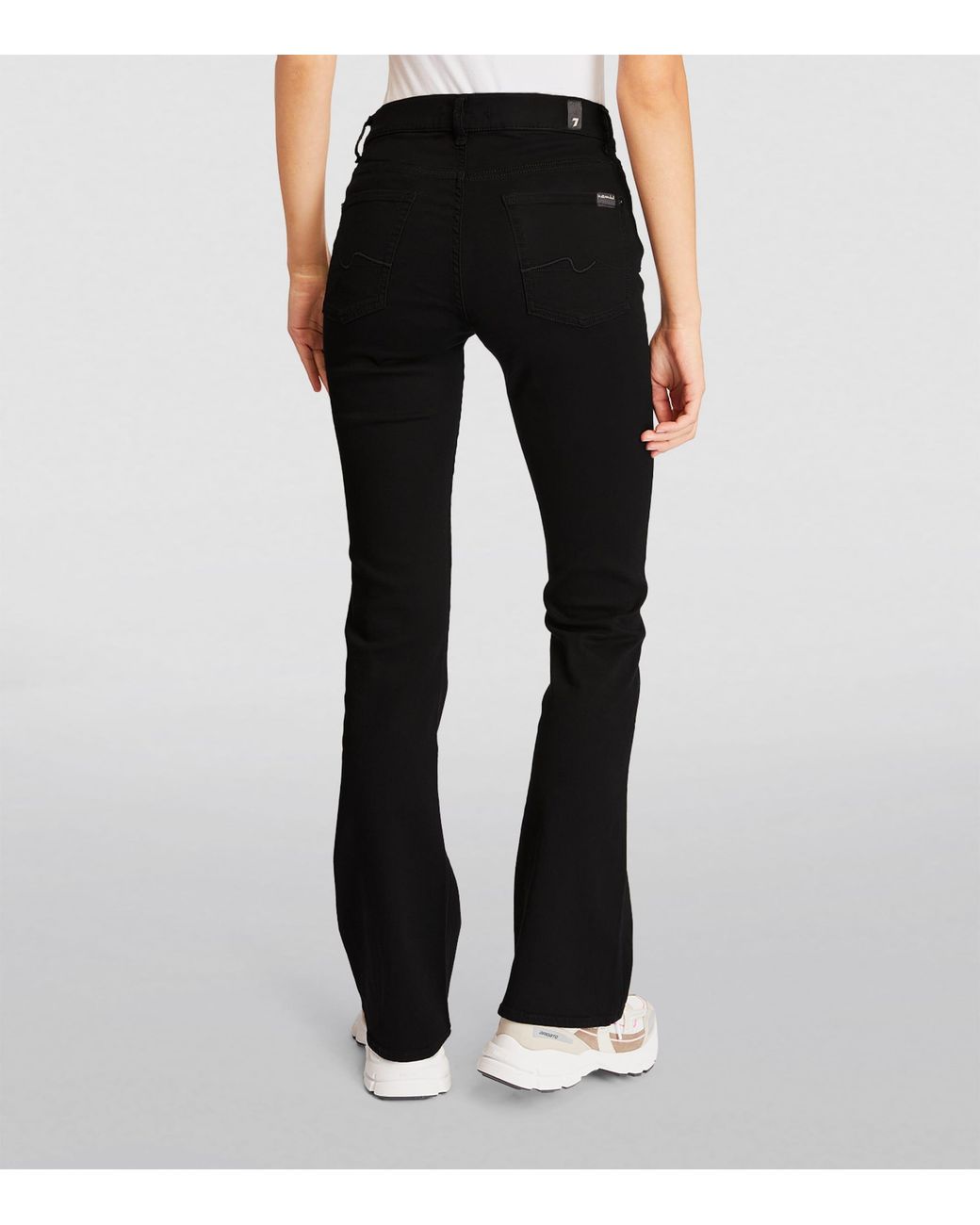 7 For All Mankind Black Bair Bootcut Jeans