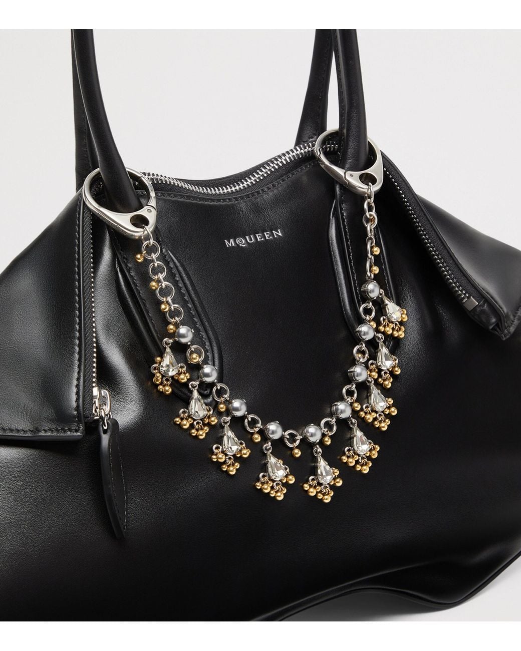 McQueen Metallic Lustre Chain Bag Charm