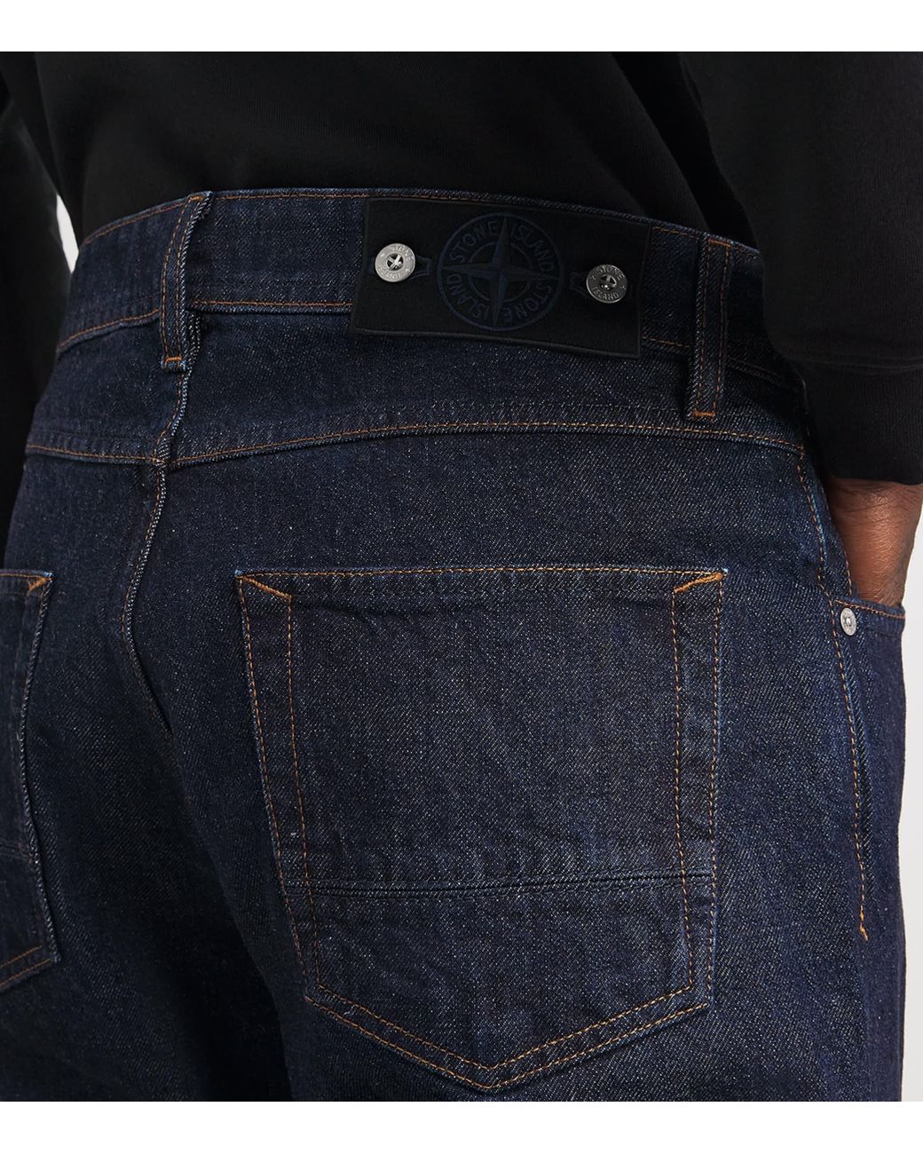 Stone Island Blue Straight Jeans for men