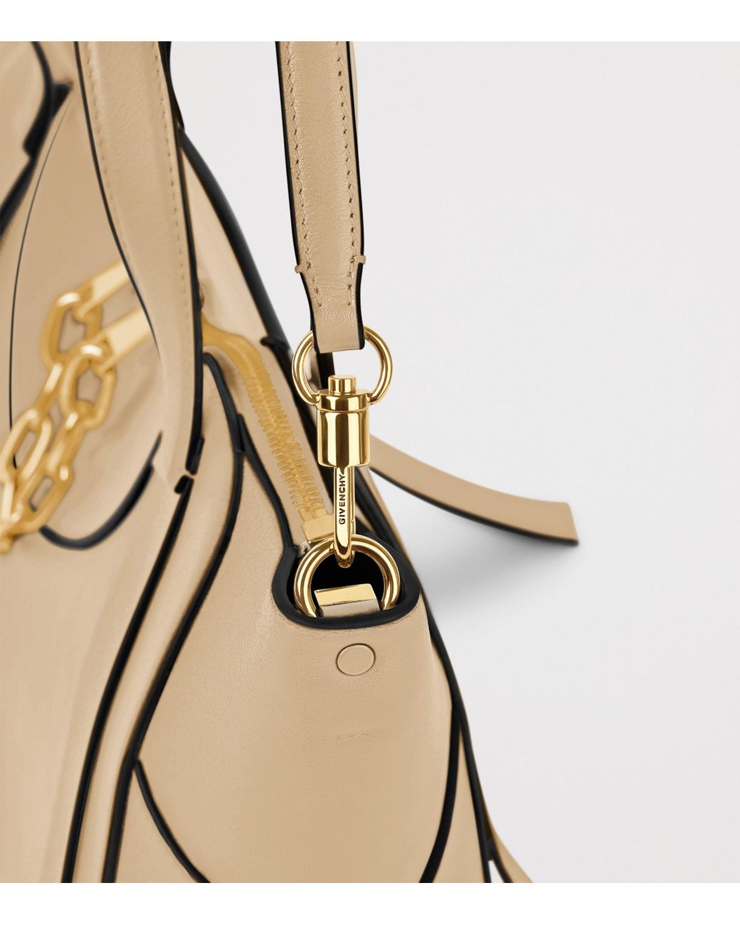 Givenchy Natural Medium Leather Snatch Top-Handle Bag