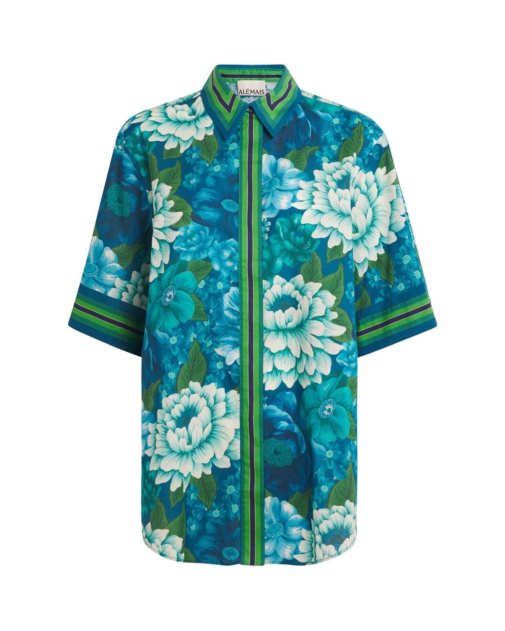 ALÉMAIS Blue Organic Cotton Margo Shirt