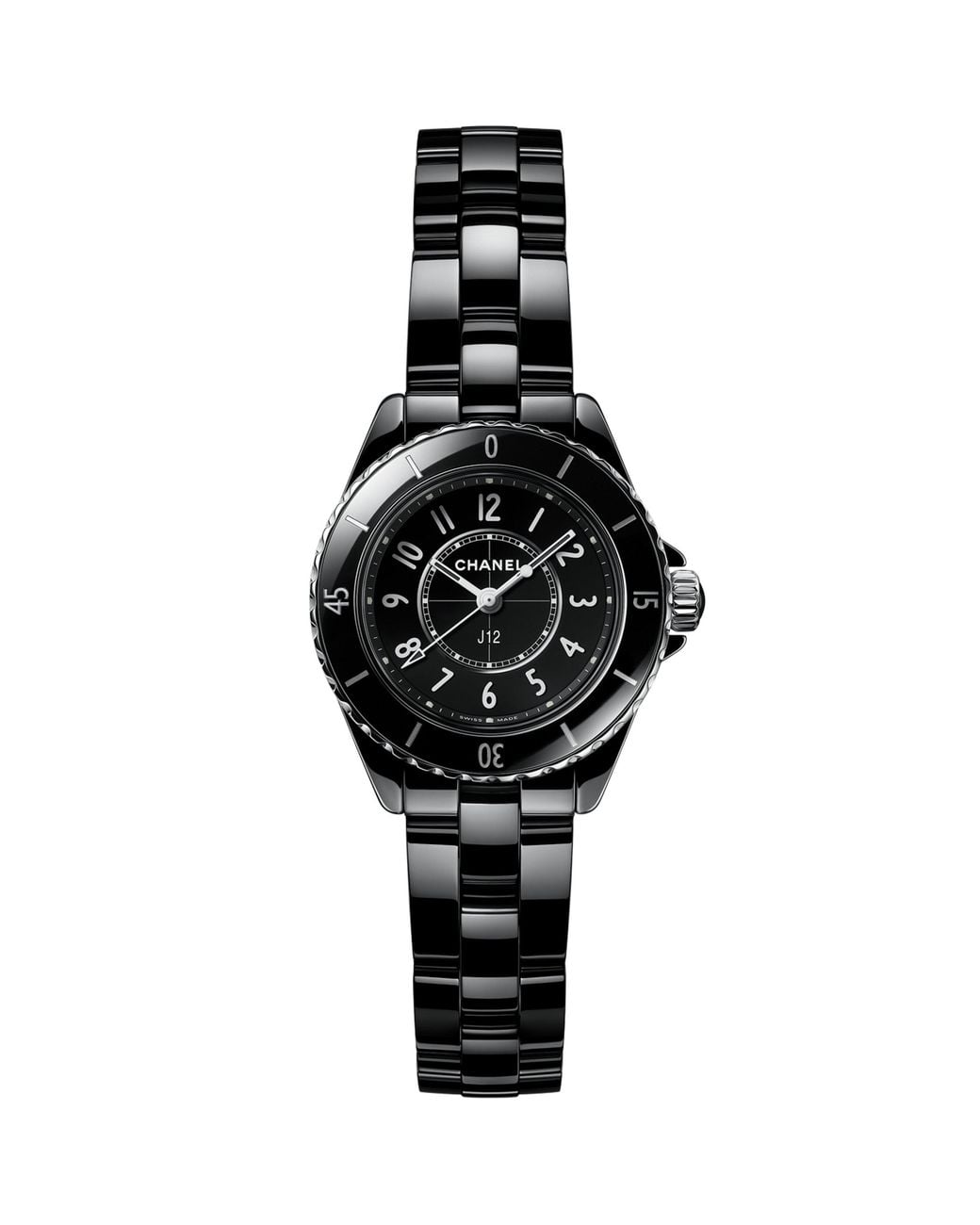 Chanel Black Ceramic And Steel J12 Watch