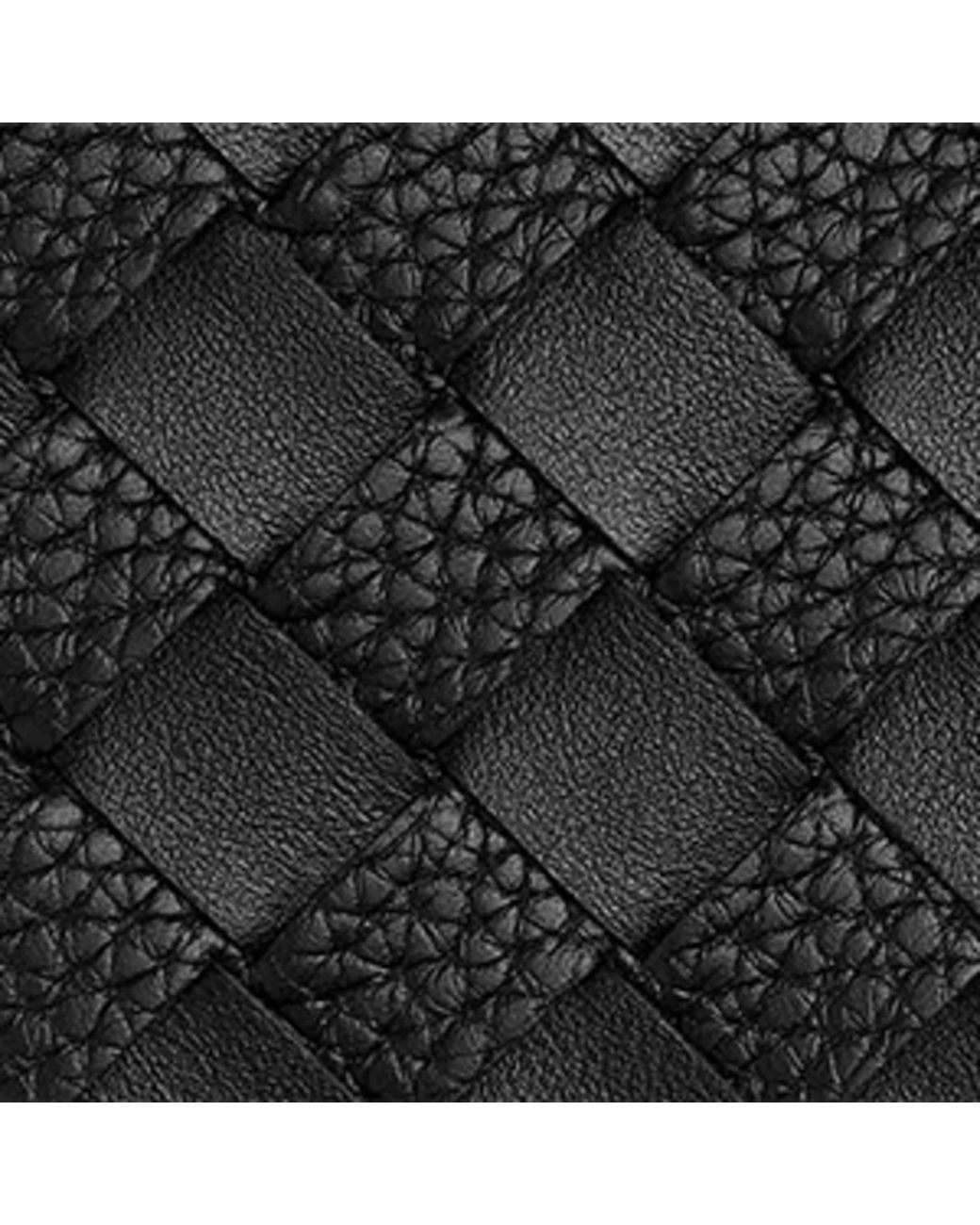 Bottega Veneta Black Leather Intrecciato Bifold Wallet for men