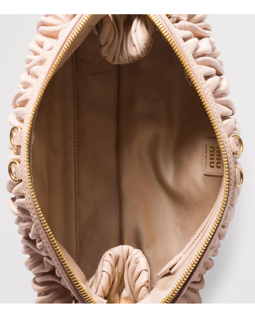 Miu Miu Pink Matelassé Leather Clutch Bag