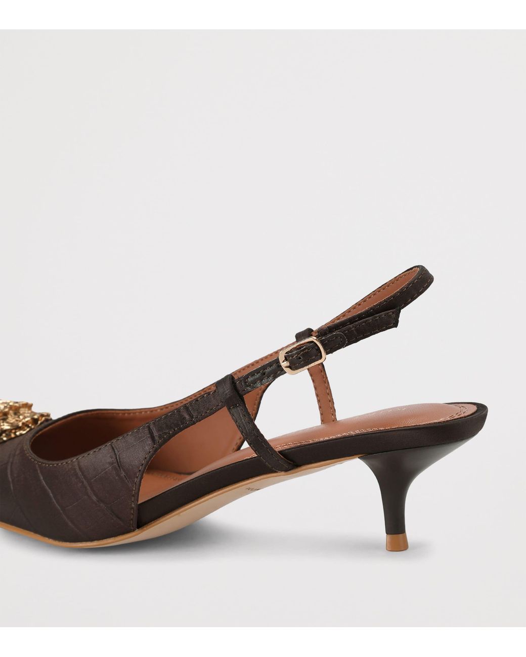 Kurt Geiger Brown Satin Belsize Slingbacks