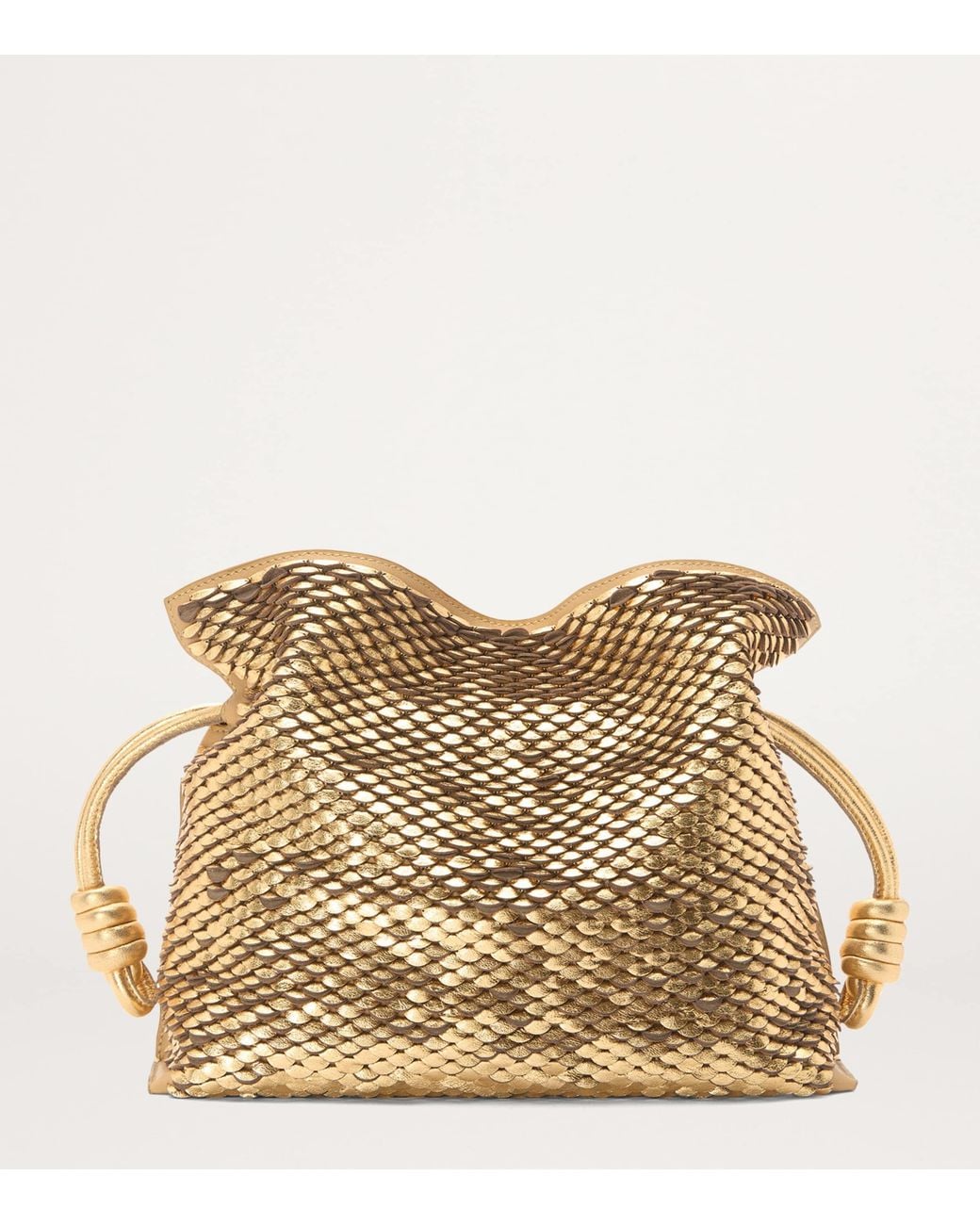 Loewe Natural Medium Leather Scales Flamenco Clutch