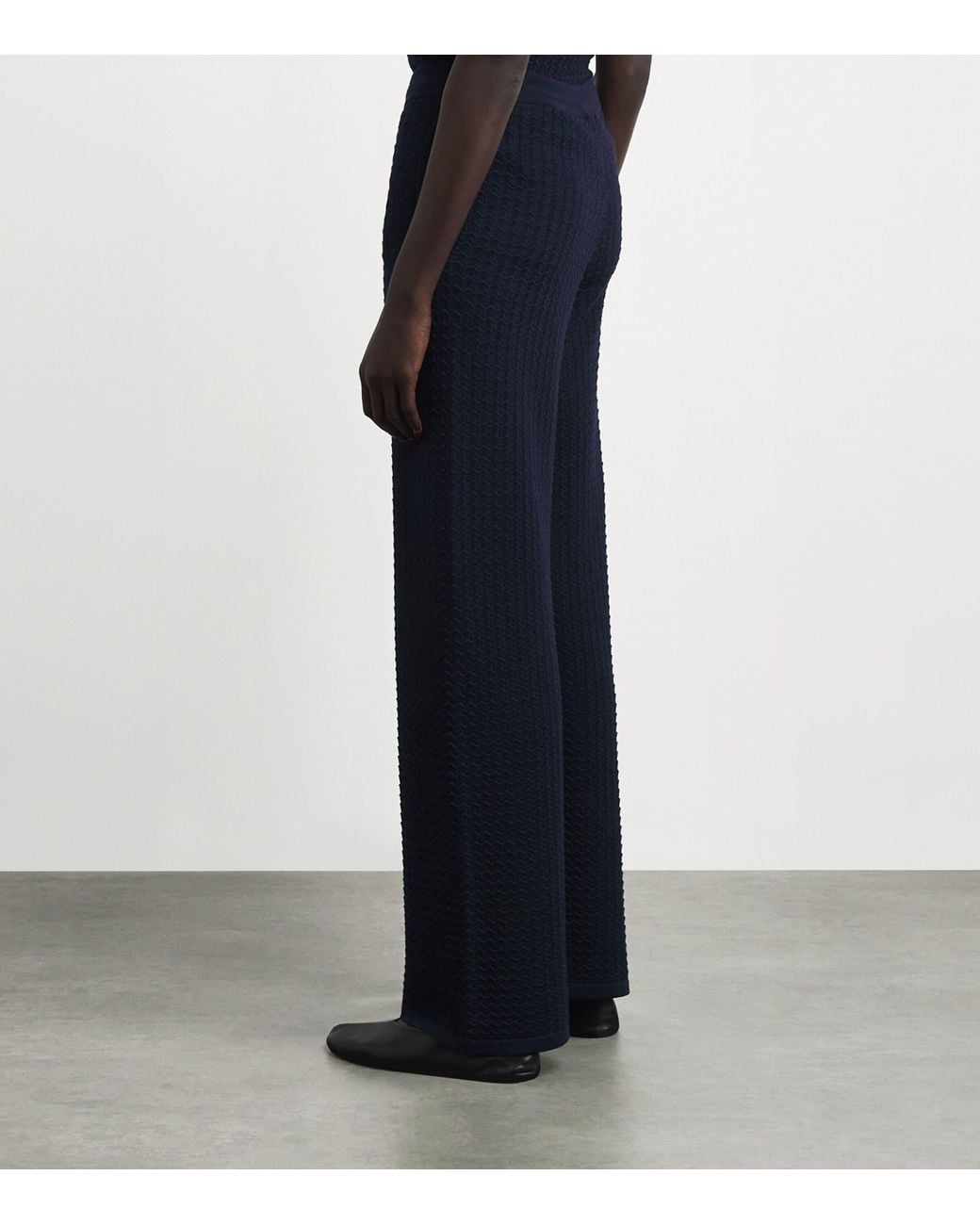Eleventy Blue Wool Knitted Trousers