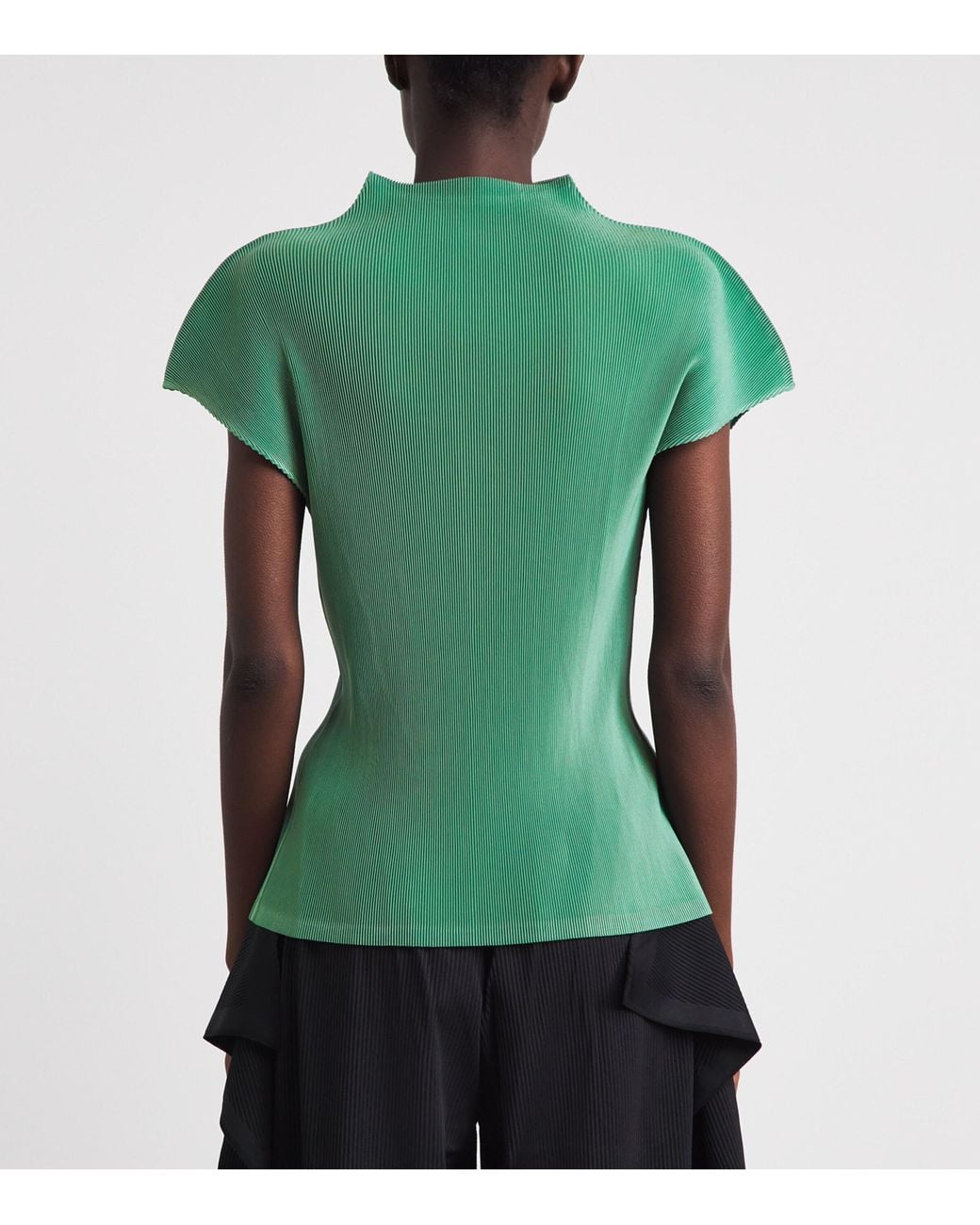 Pleats Please Issey Miyake Green Mist August Top