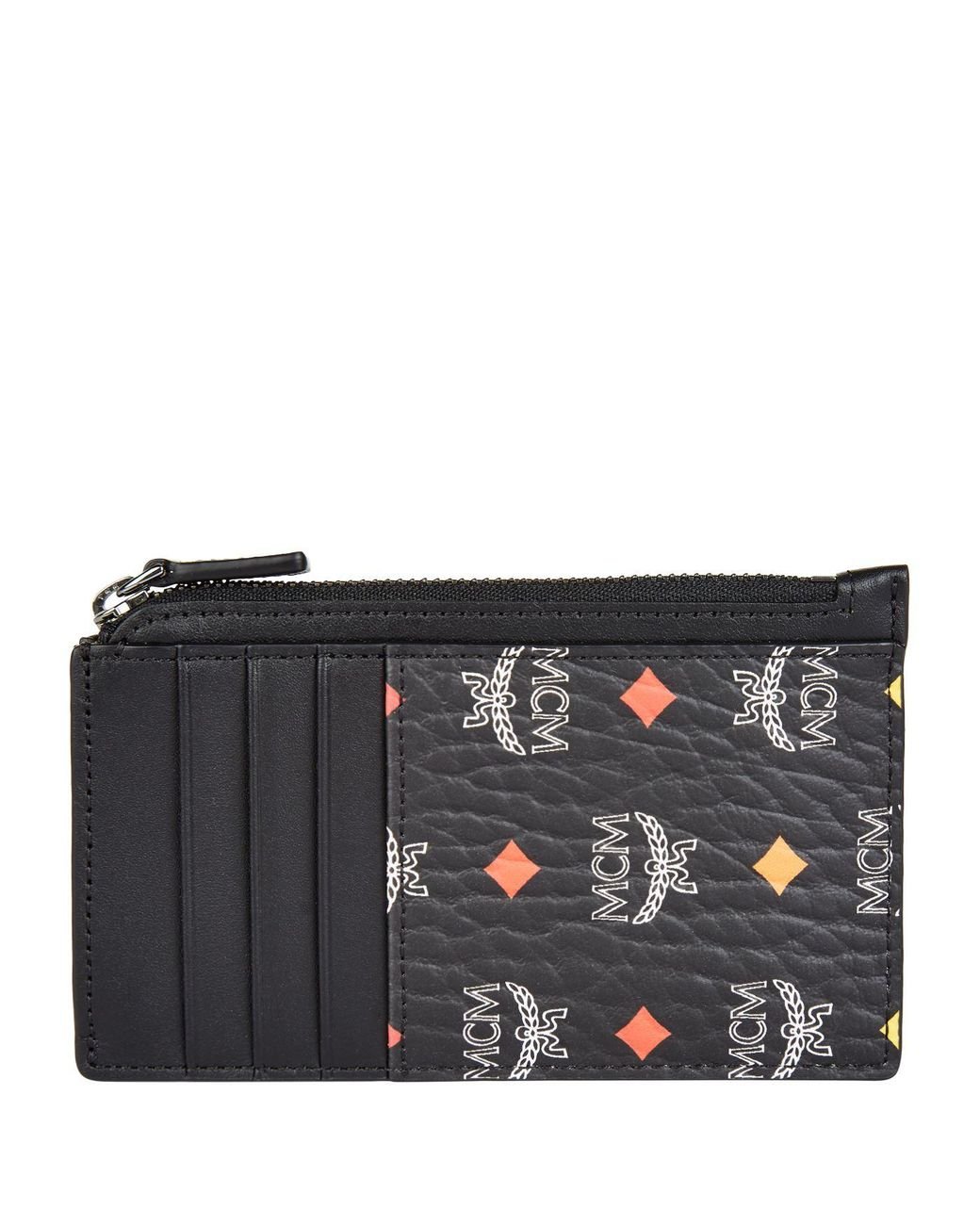 MCM Canvas Spektrum Visetos Lanyard Card Holder in Black Lyst