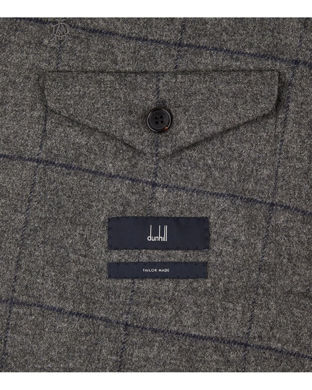 Dunhill Gray Wool Check Jacket for men