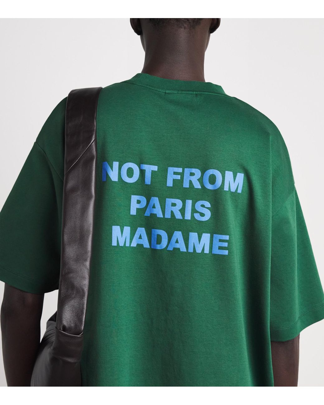 Drole de Monsieur Green Cotton Slogan T-Shirt for men