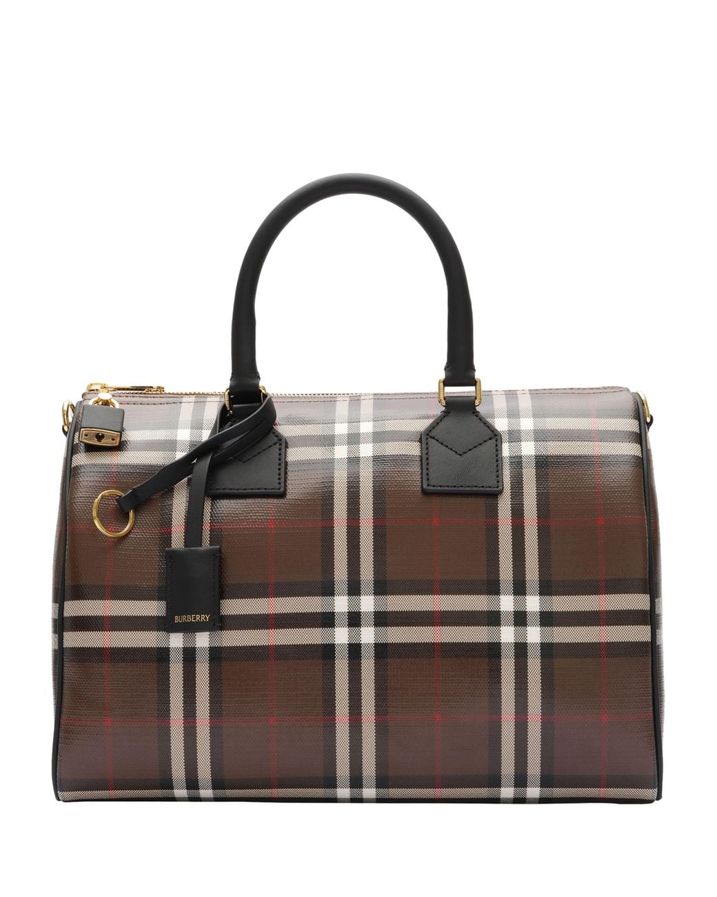 Burberry Brown Medium Check Bowling Bag