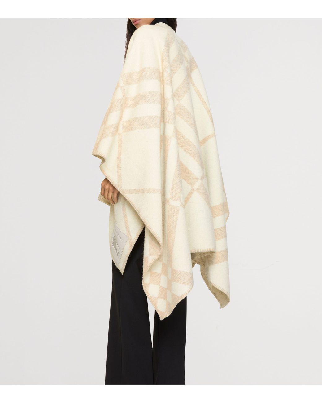 Burberry Natural Check Wool Cashmere Cape
