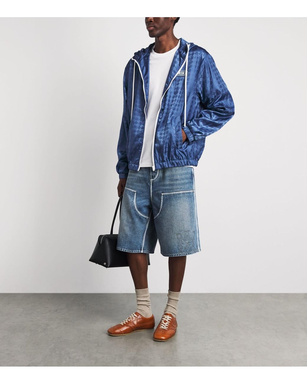 Amiri Blue Ma Quad Windbreaker Jacket for men