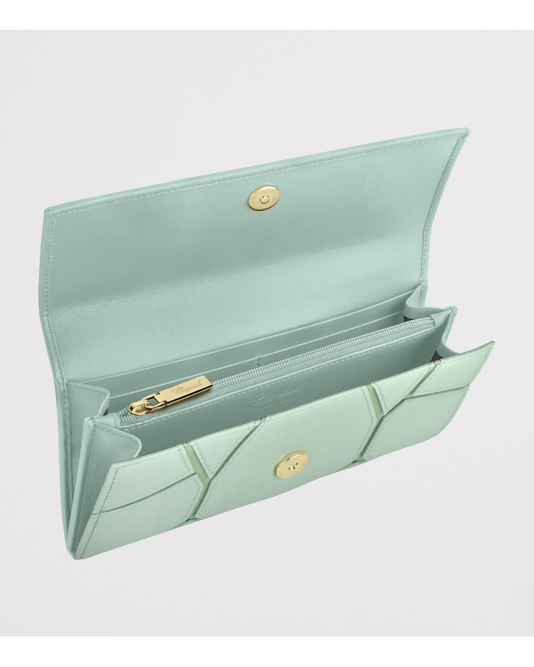 Chopard Green Leather Diamond Continental Wallet