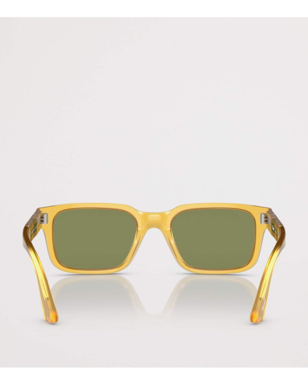 Persol Green Acetate Rectangle Sunglasses