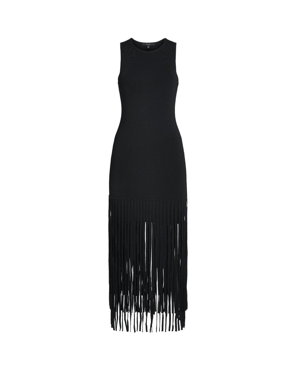 Toccin Black Margaux Fringe Mini Dress