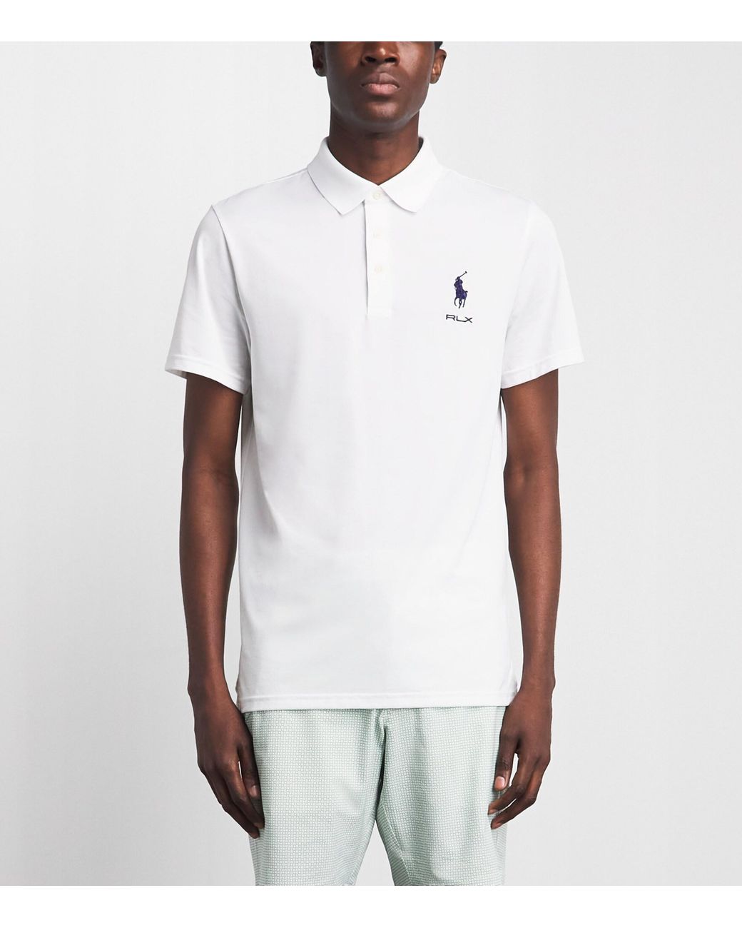 Ralph Lauren White Tour Polo Shirt for men