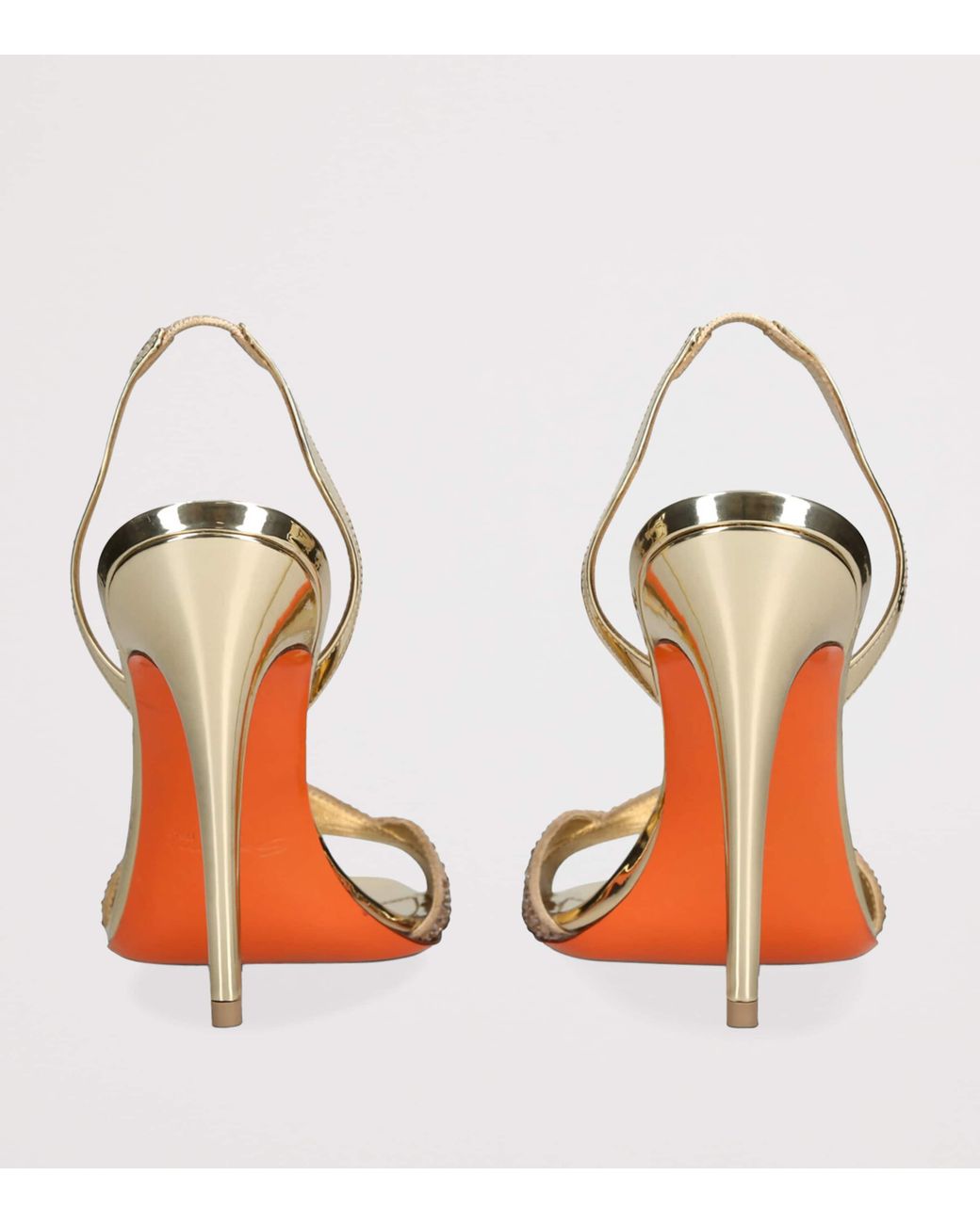Santoni Metallic Leather Serena Heeled Sandals 105