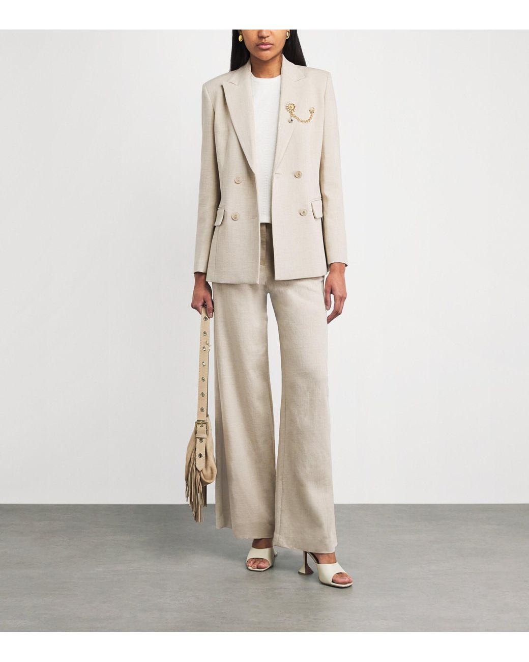 Maje Natural Double-Breasted Blazer